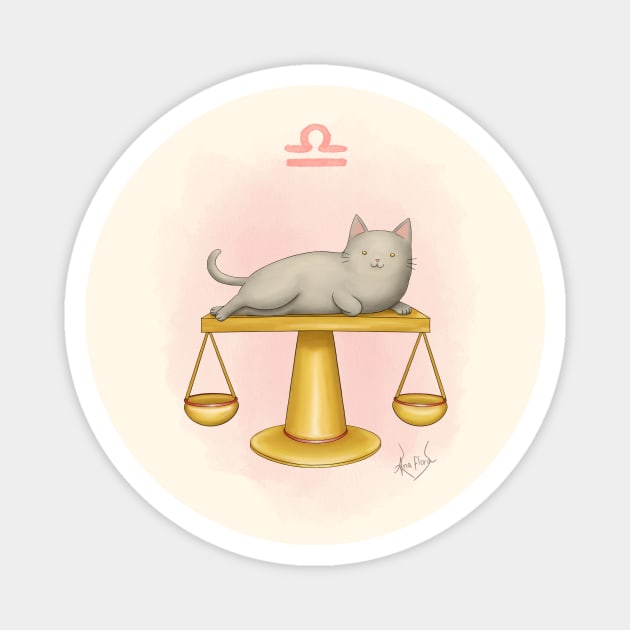 Zodiacat Libra Magnet by BastetLand